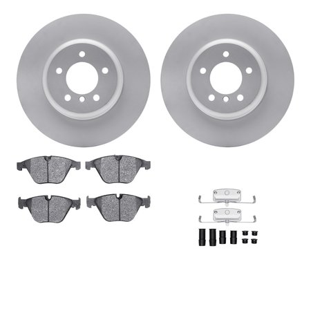 DYNAMIC FRICTION CO 4512-31237, Geospec Rotors with 5000 Advanced Brake Pads includes Hardware, Silver 4512-31237